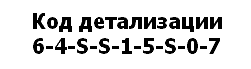 Рис. 1. Пример кода детализации.